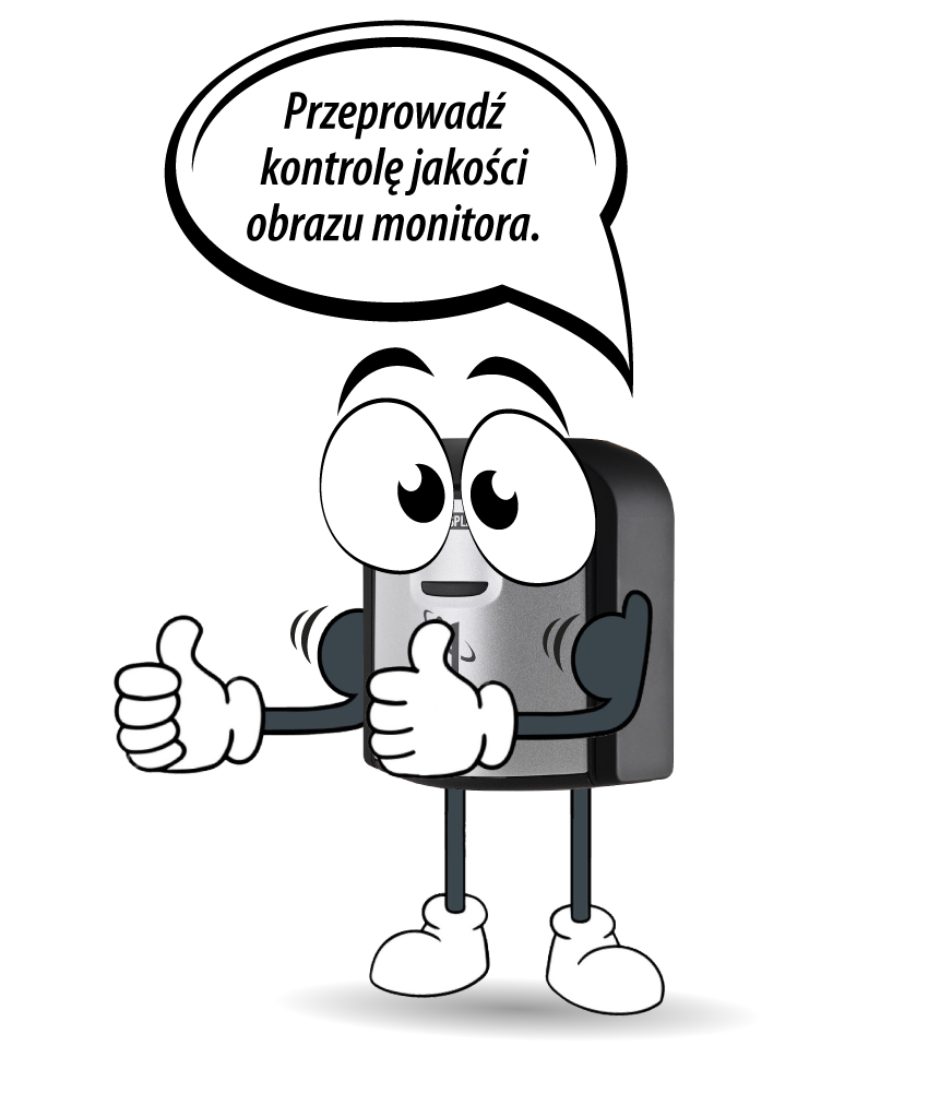 Przeprowadź kontrolę jakości obrazu monitora